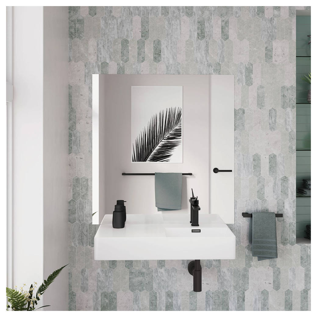 Petra 800 Right-Hand Wall Basin, Gloss White