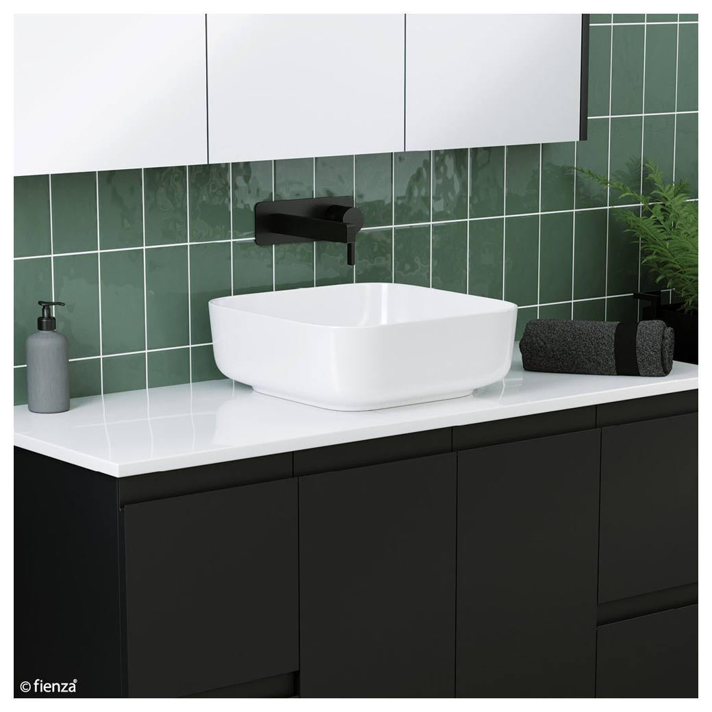 Petra Above Counter Basin, No Tap Hole, Gloss White