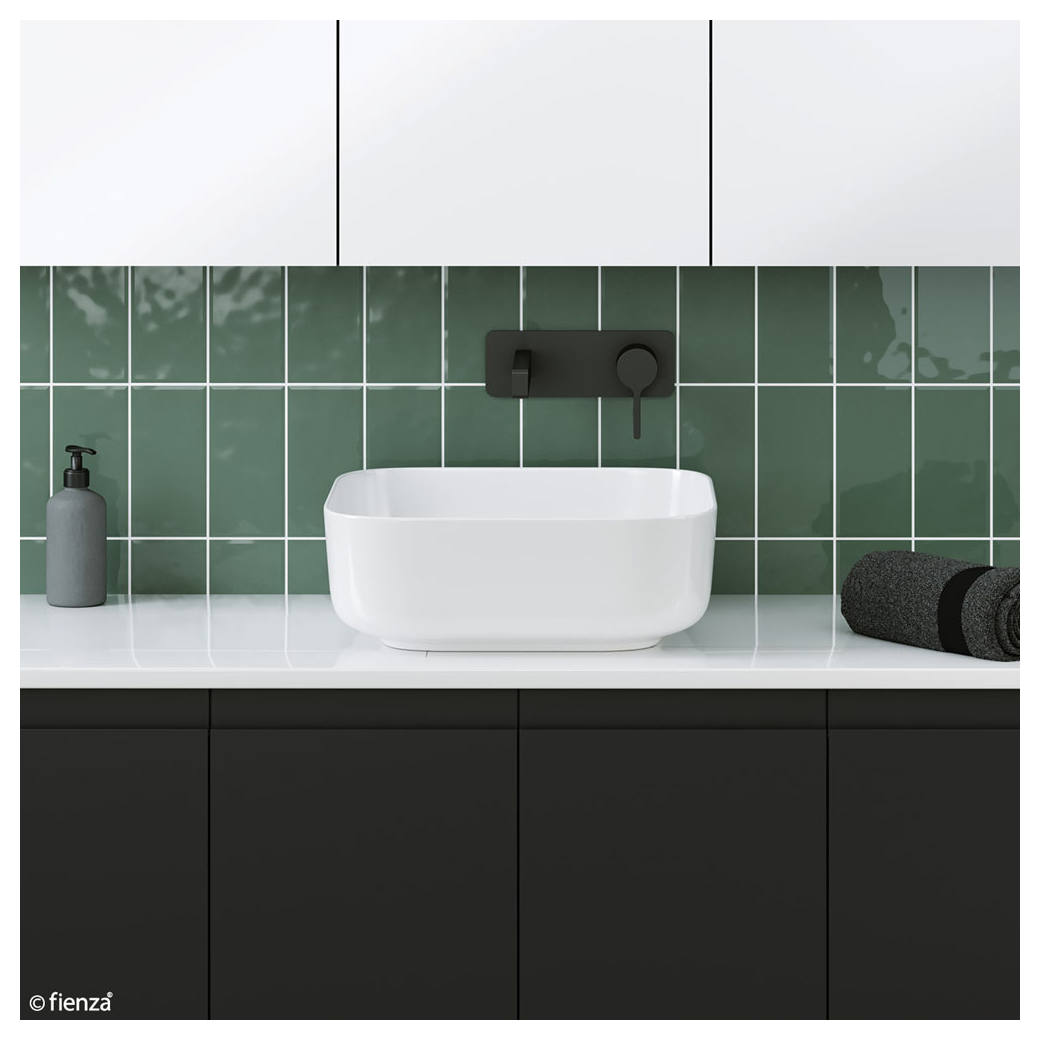 Petra Above Counter Basin, No Tap Hole, Gloss White