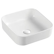 Petra Above Counter Basin, No Tap Hole, Gloss White
