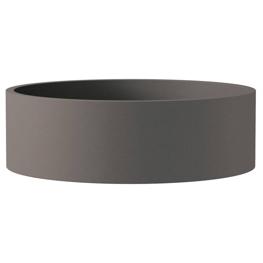 Jada Round Concrete Above Counter Basin, Warm Grey