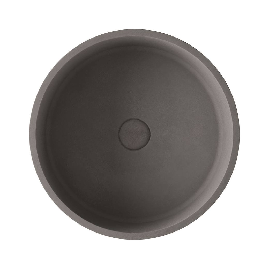 Jada Round Concrete Above Counter Basin, Warm Grey