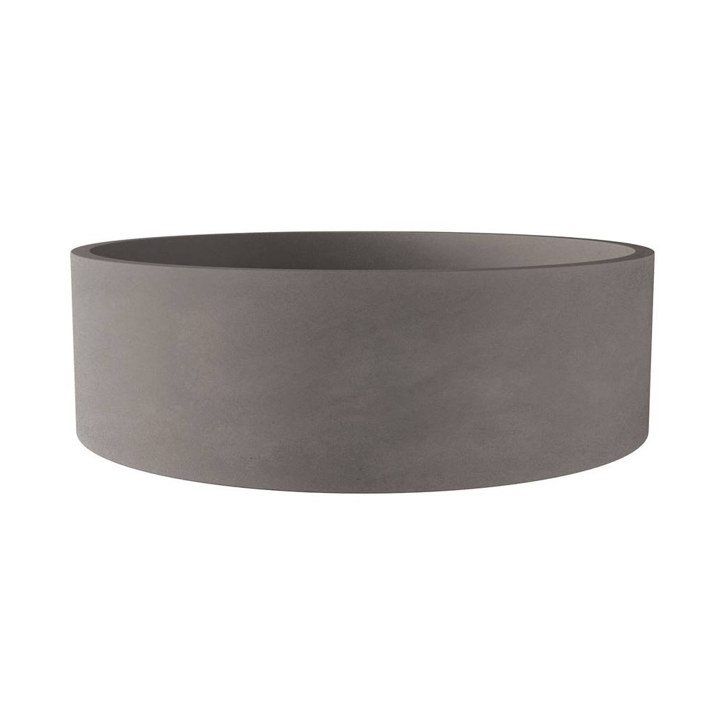 Jada Round Concrete Above Counter Basin, Warm Grey
