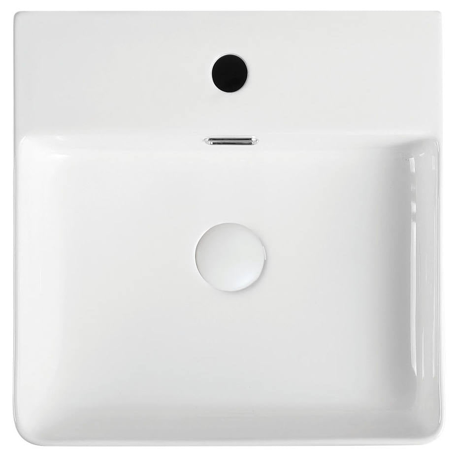 Petra Mini Above Counter Basin, 1TH, Gloss White