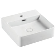 Petra Mini Above Counter Basin, 1TH, Gloss White