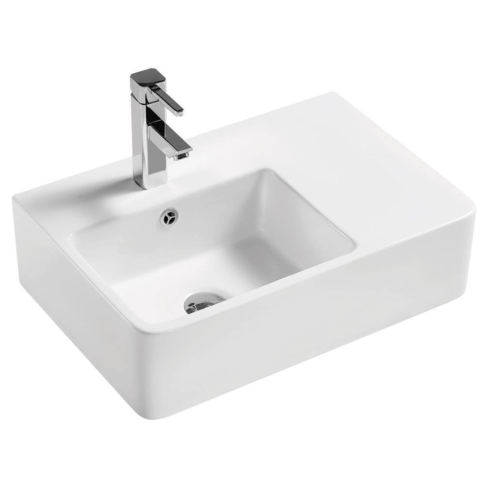 Delta Care Left-Hand Wall Basin, Gloss White