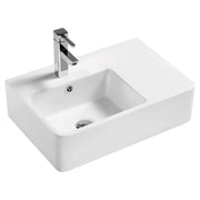Delta Care Left-Hand Wall Basin, Gloss White
