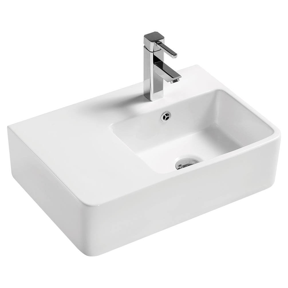 Delta Care Right-Hand Wall Basin, Gloss White