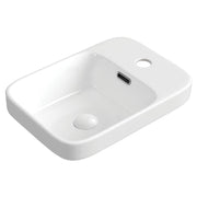 Petra Mini Semi-Inset Basin, Gloss White