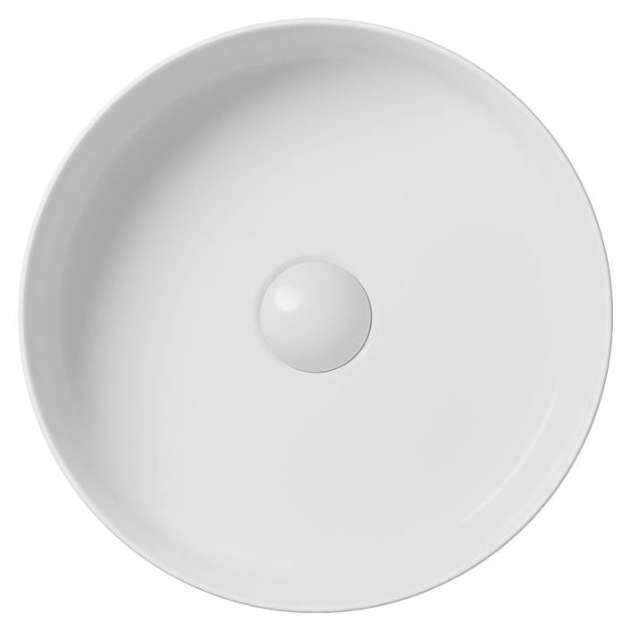 Reba Mini Above Counter Basin, Gloss White