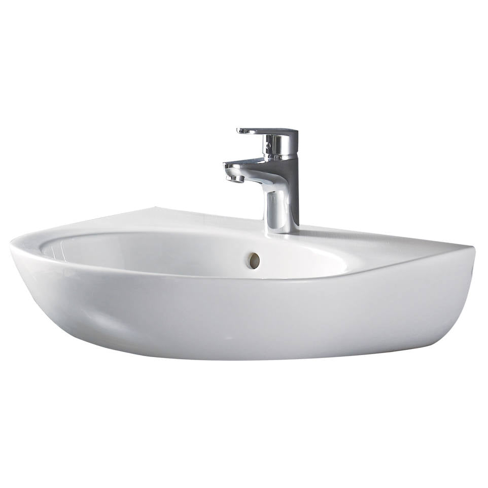 Stella Care Wall Basin (No Shroud), 1TH, Gloss White