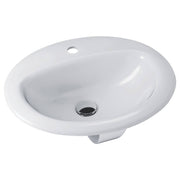 Stella Fully-Inset Basin, 1 Tap Hole, Gloss White