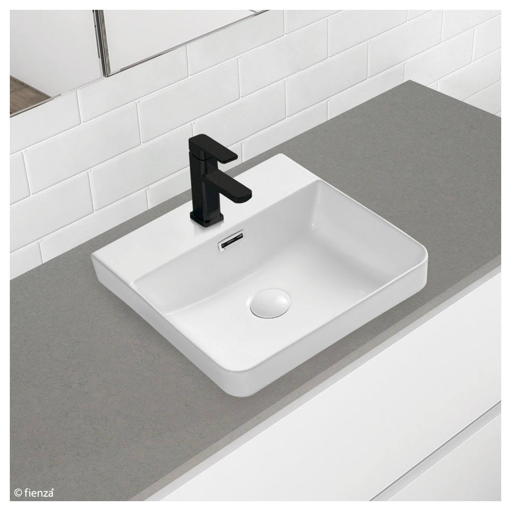 Petra Semi-Inset Basin, Gloss White