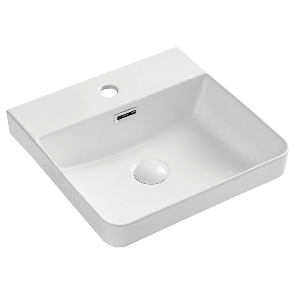 Petra Semi-Inset Basin, Gloss White