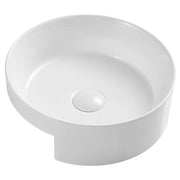 Reba Semi-Recessed Basin, No Tap Hole, Gloss White