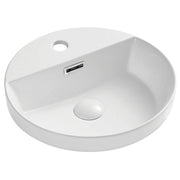 Reba Semi-Inset Basin With Tap Hole, Gloss White