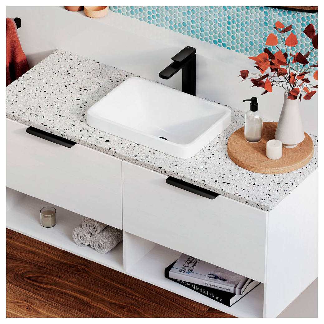 Sarah Semi-Inset Basin, Gloss White