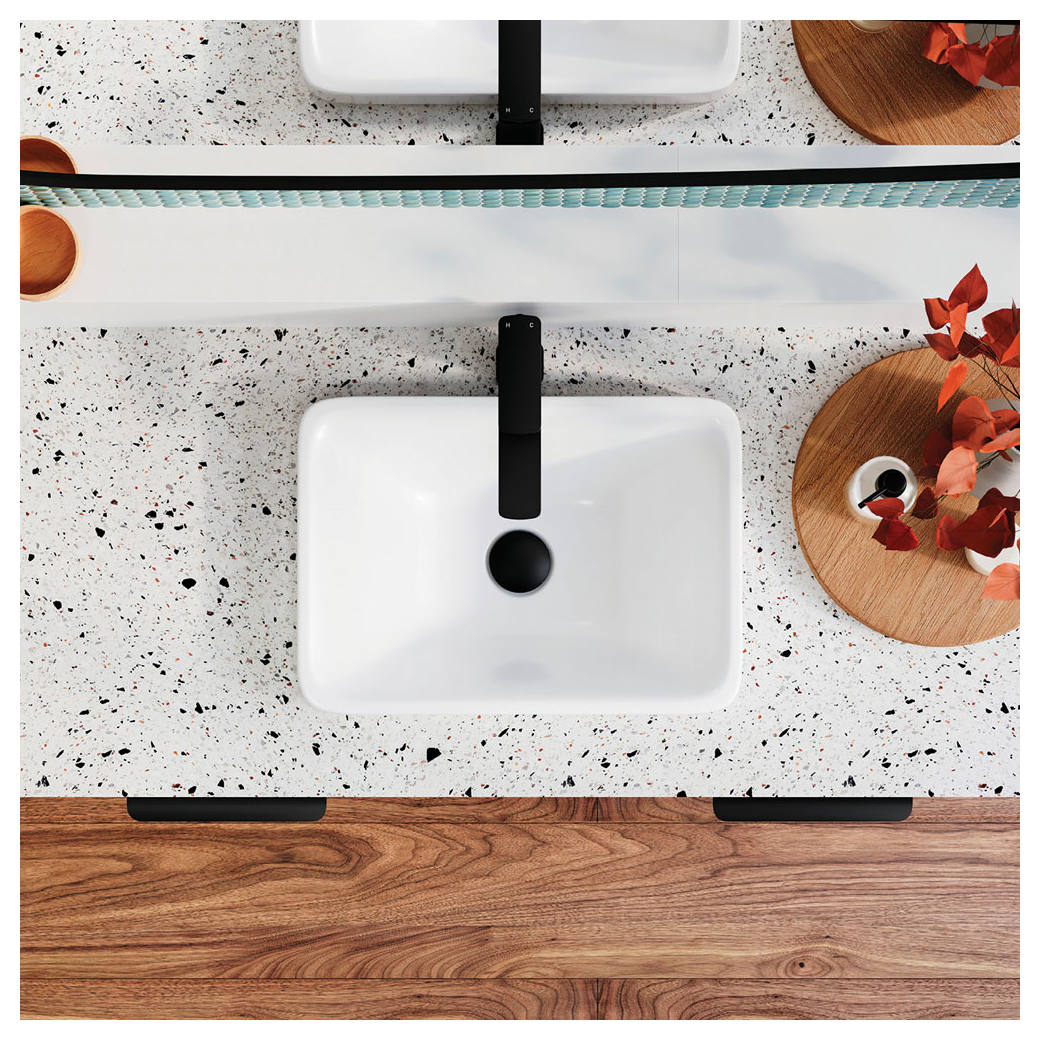 Sarah Semi-Inset Basin, Gloss White