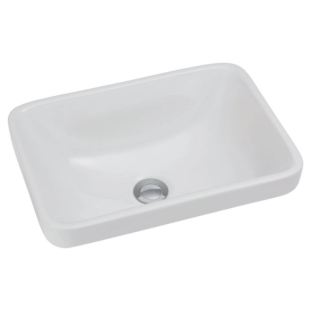 Sarah Semi-Inset Basin, Gloss White