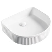 Eleanor Arch Above Counter Fluted Basin, Matte White
