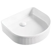 Eleanor Arch Above Counter Fluted Basin, Gloss White