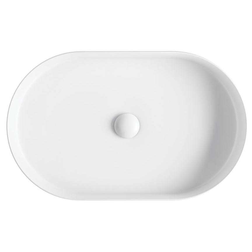 Eleanor Oval Above Counter Fluted Basin, Matte White