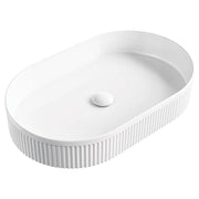 Eleanor Oval Above Counter Fluted Basin, Gloss White