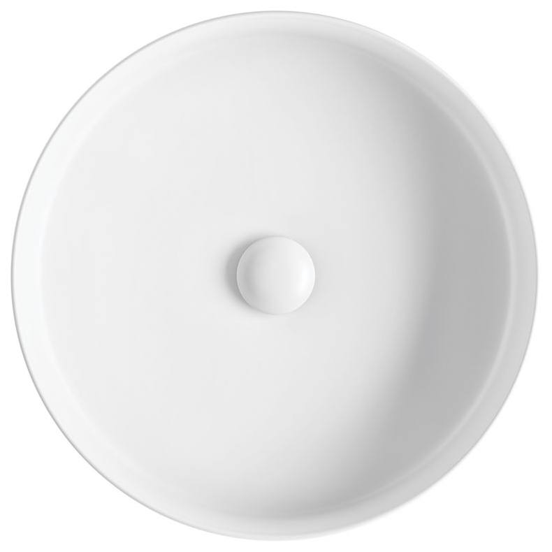 Eleanor Round Above Counter Fluted Basin, Matte White