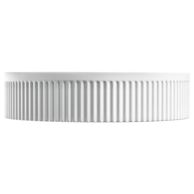 Eleanor Round Above Counter Fluted Basin, Matte White