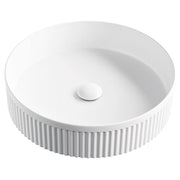 Eleanor Round Above Counter Fluted Basin, Matte White