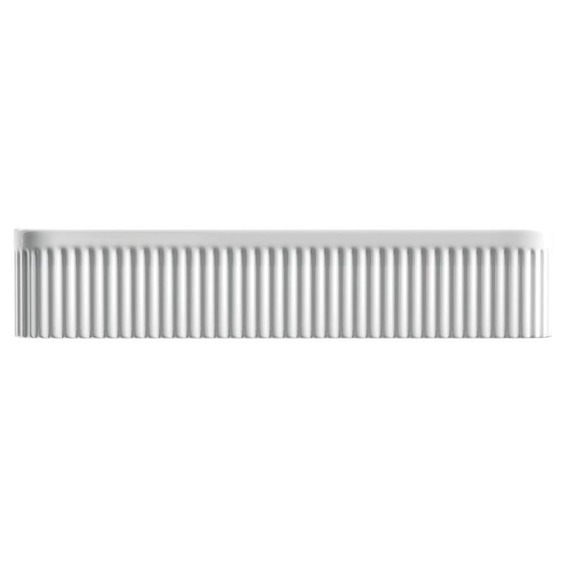 Eleanor Rectangular Above Counter Fluted Basin, Gloss White