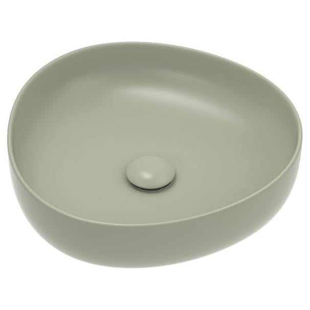 Pebble Small Above Counter Basin, Matte Olive