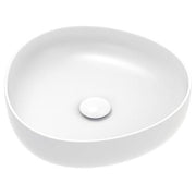 Pebble Small Above Counter Basin, Matte White