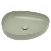 Pebble Medium Above Counter Basin, Matte Olive