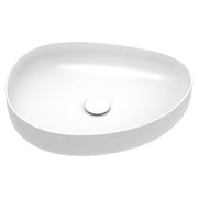 Pebble Medium Above Counter Basin, Matte White