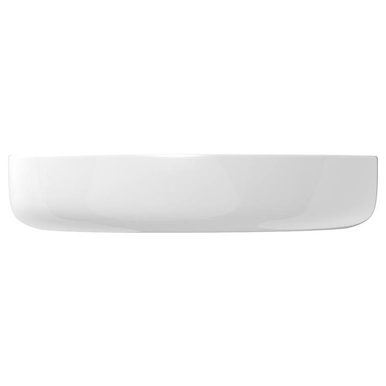 Pebble Medium Above Counter Basin, Gloss White