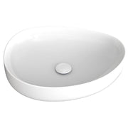 Pebble Medium Above Counter Basin, Gloss White
