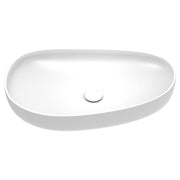 Pebble Large Above Counter Basin, Matte White