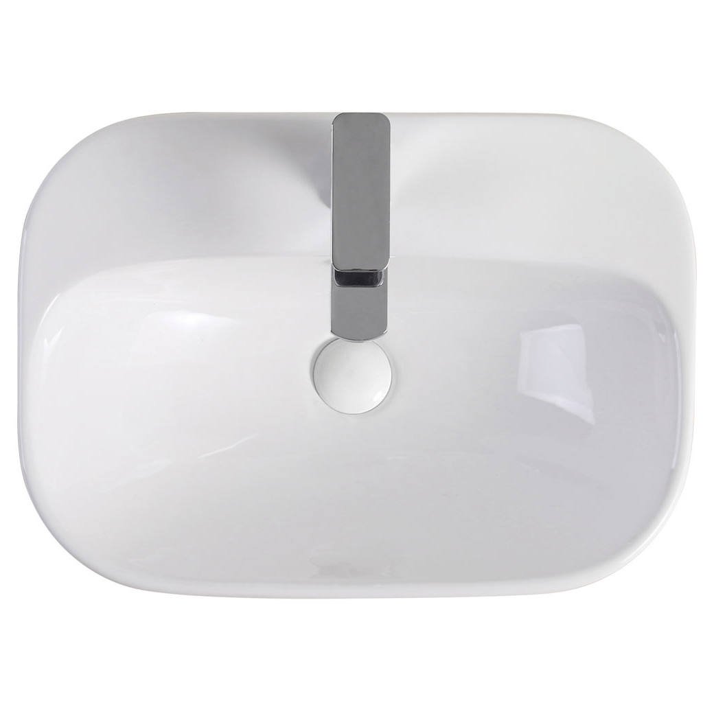 Parisa Semi-Inset Basin, Gloss White