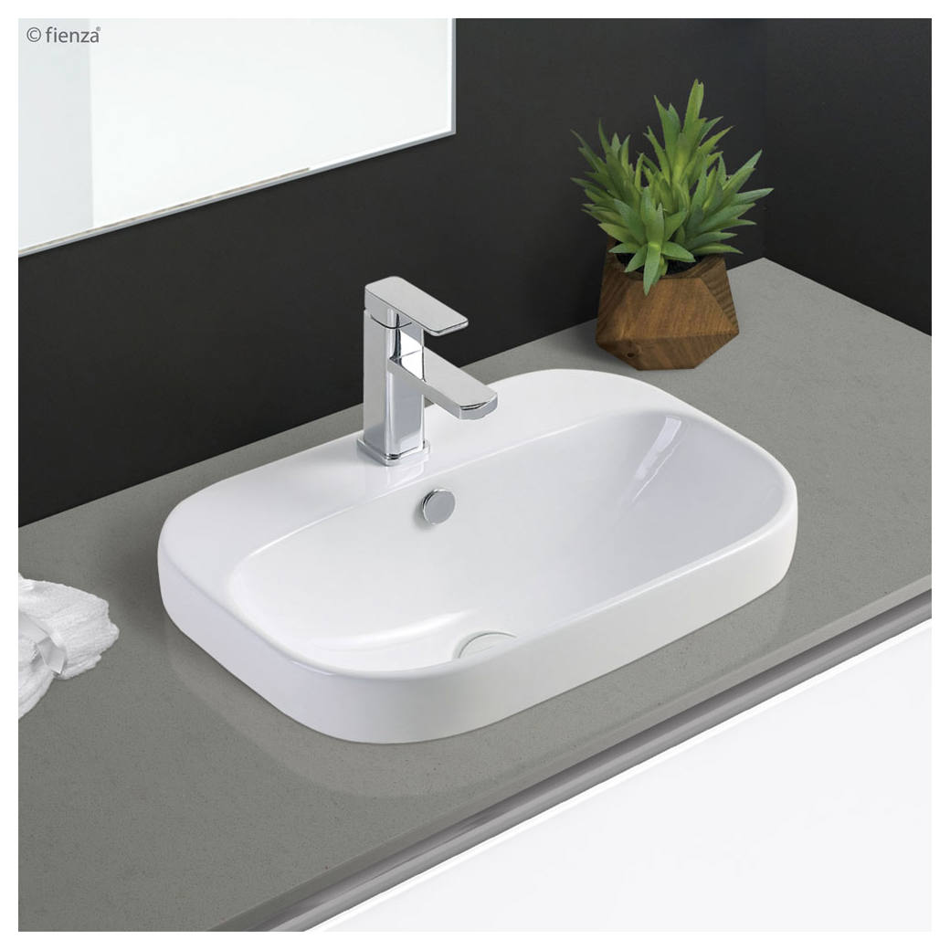 Parisa Semi-Inset Basin, Gloss White