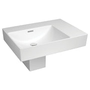 Tono Care Wall Basin with Integral Shroud, Left Bowl, Gloss White