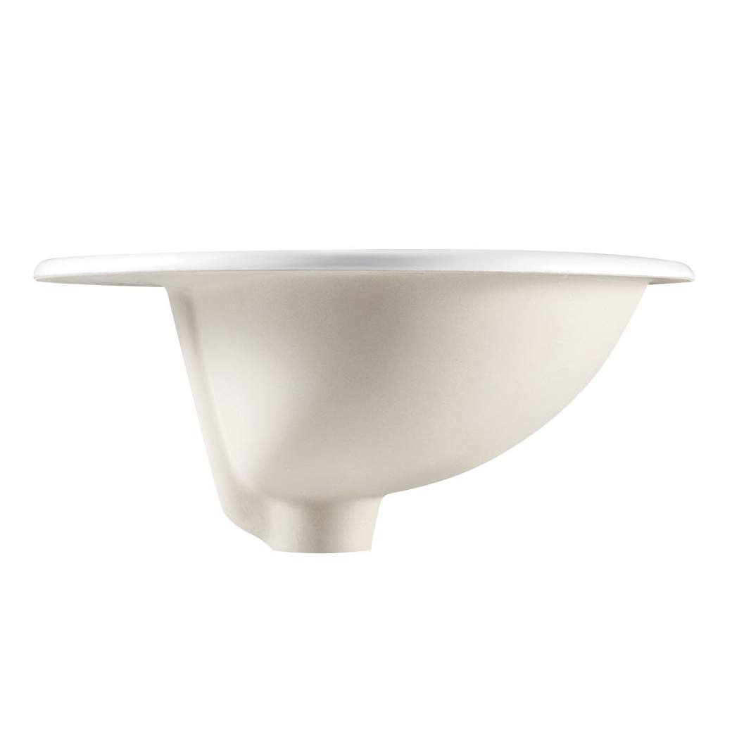 Lacy Fully-Inset Basin, 3 Tap Holes, Gloss White