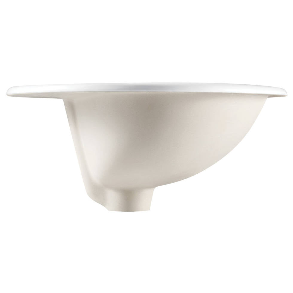 Lacy Fully-Inset Basin, 1 Tap Hole, Gloss White