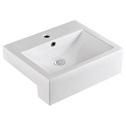 Belinda Semi-Recessed Basin, Gloss White