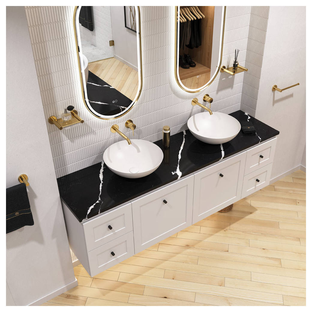 Aluca Above Counter Basin, Matte White