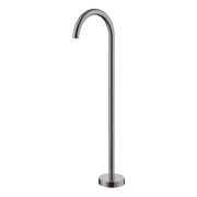 Kaya Gooseneck Floor Mounted Bath Outlet, Gun Metal