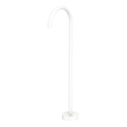 Kaya Gooseneck Floor Mounted Bath Outlet, Matte White