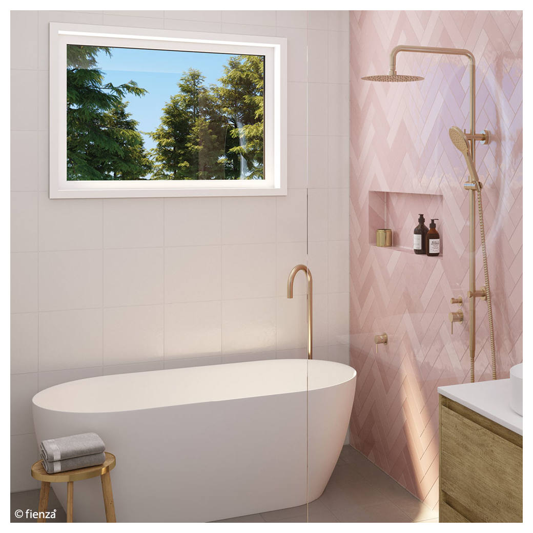 Kaya Gooseneck Floor Mounted Bath Outlet, Urban Brass