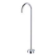 Kaya Gooseneck Floor Mounted Bath Outlet, Chrome