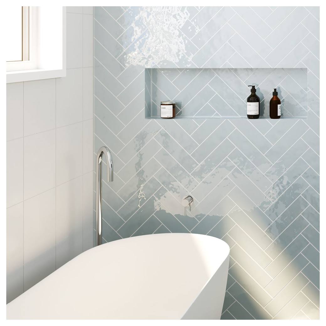 Kaya Gooseneck Floor Mounted Bath Outlet, Chrome